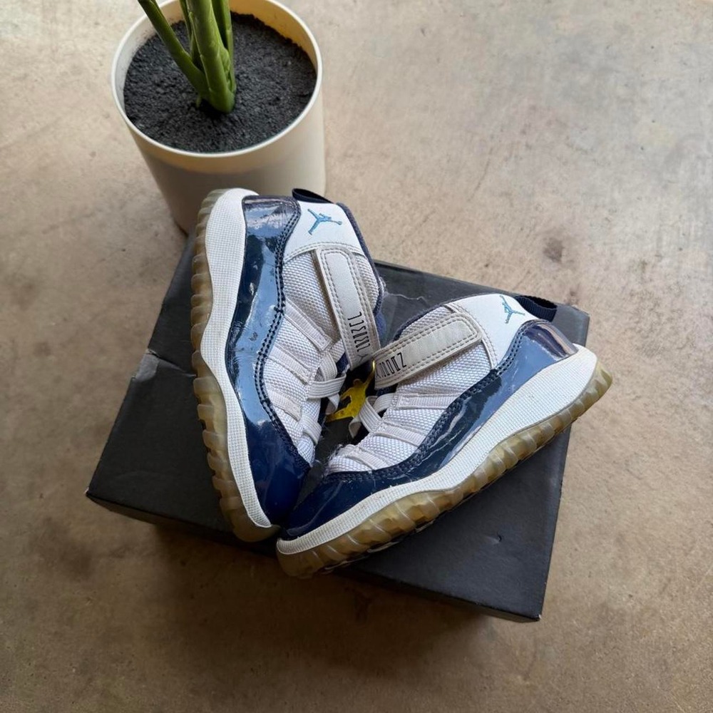 Jordan 11 Retro "Cool Blue" kids sneakers